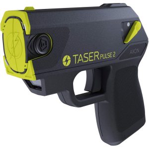 TASER Pulse 2 – 15-Foot Range, 50,000 Volts, Rechargeable with Carrying Case, Practice Target & 2 Replacement Cartridges