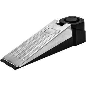 Door Stop Alarm 120dB with Vibration Sensor – Wedge-Style Door Block, On/Off Switch, Runs on 9V Battery