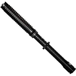 Twist of Fate Extendable Stun Baton with Flashlight – 70,000,000 Volts | Extends 16¾" to 19" | Aircraft Aluminum | 220 Lumens | 4.9 Milliamps | Triple Stun Technology