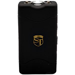MAGNAVOLT Stun Gun Flashlight – 80 Million Volts, Squared Compact Design, 100-Lumen LED, Rechargeable, Nylon Holster, Lifetime Warranty